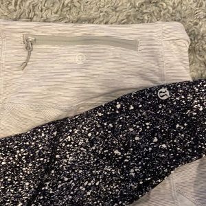 Two pairs of lulu knee length leggings BOTH SIZE 2